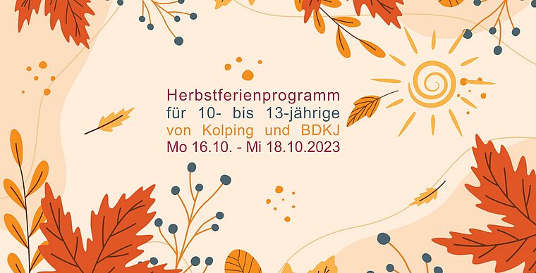 Herbstliches Bild für das Ferienprogramm im Oktober